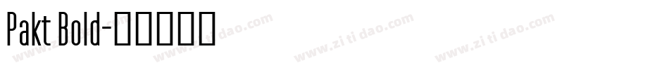 Pakt Bold字体转换